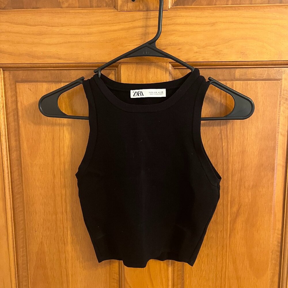 ZARA - Crop Top - Black - Size Small - NEVER WORN